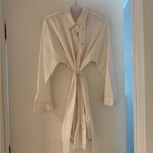 Zara Cream Long Sleeve Dress